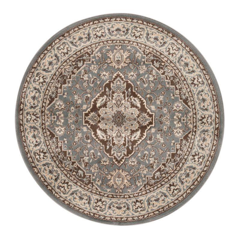 Traditional Vintage Medallion Floral Scroll Indoor Area Rug by Blue Nile Mills