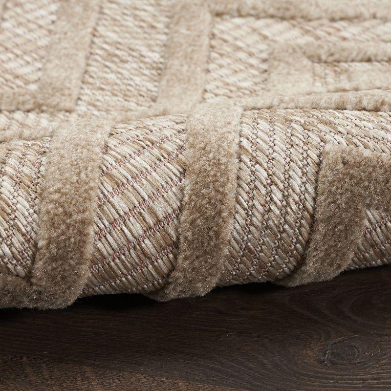 Nourison Versatile 9' x 12' Natural Beige Modern Indoor/Outdoor Rug
