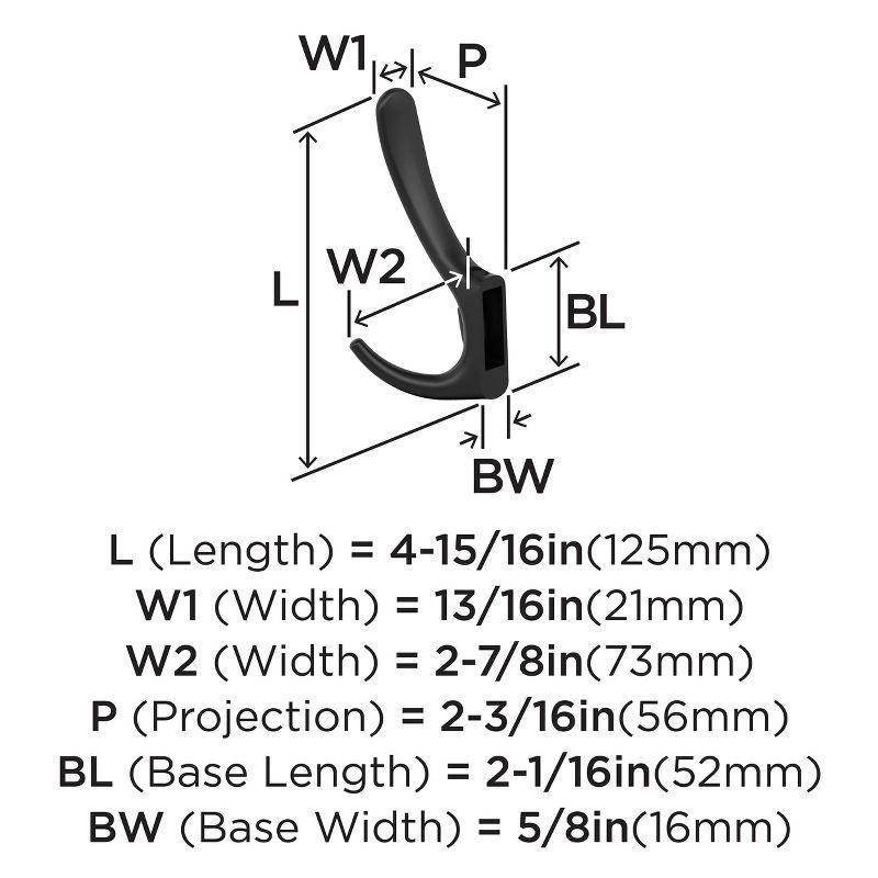 Finesse Transitional Triple Prong Decorative Wall Hook