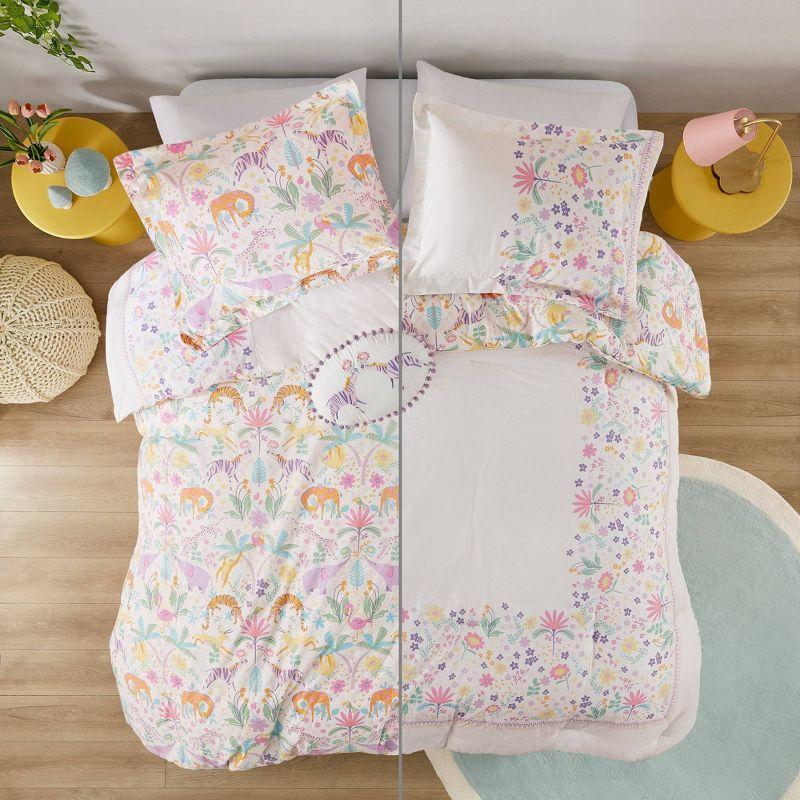 Lulu Reversible Cotton Printed Floral Duvet Cover Set