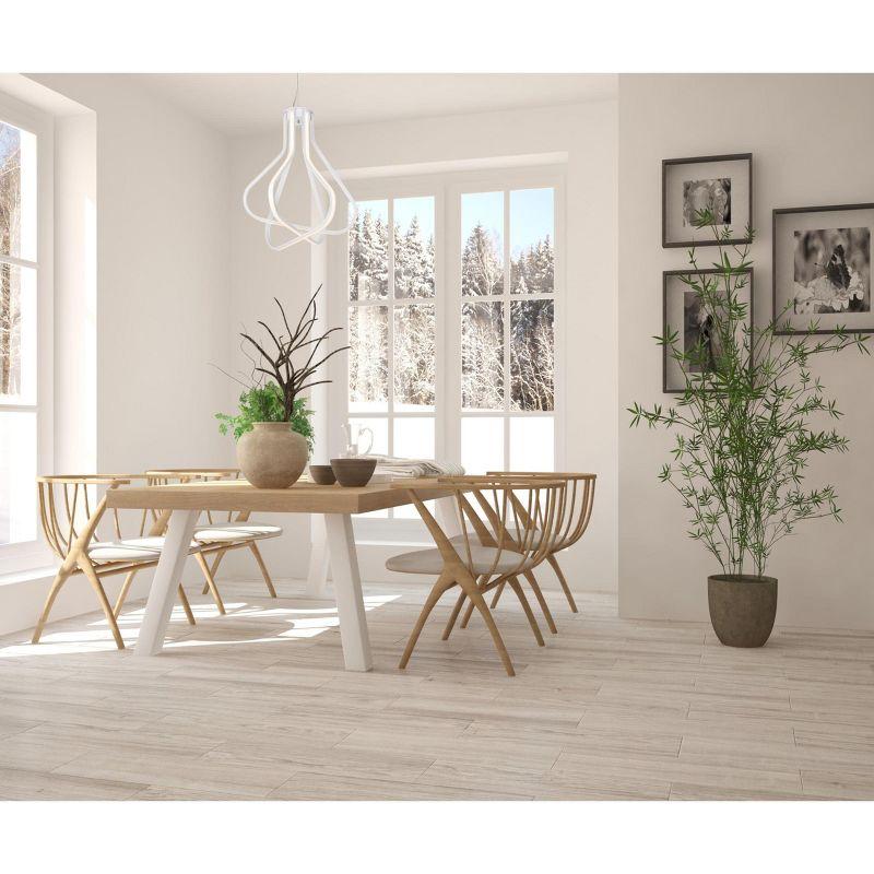 Elegant Lighting Dahlia 3 light in White Pendant