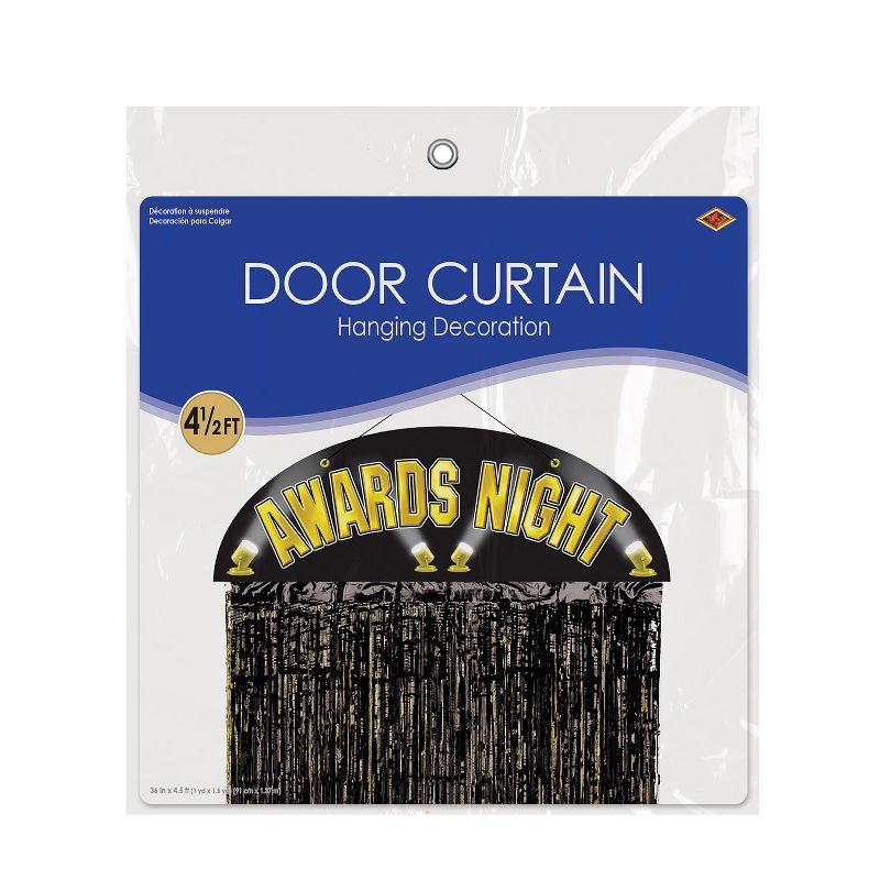 Beistle Awards Night Door Curtain, 4' 6" x 3', (1/Pkg) Multicolored