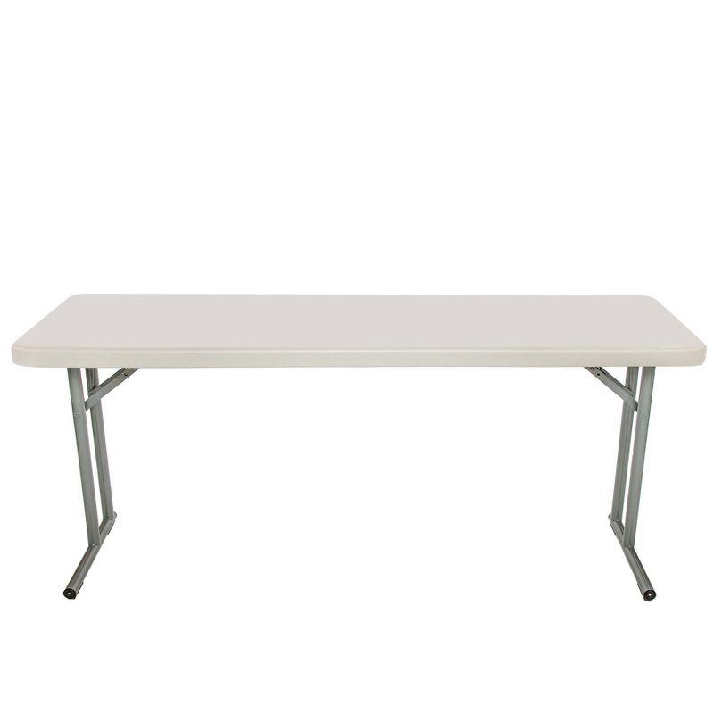 18"x72" Heavy Duty Seminar Folding Banquet Table Speckled Gray - Hampden Furnishings: Heat-Resistant, 700 lbs Capacity, No Assembly