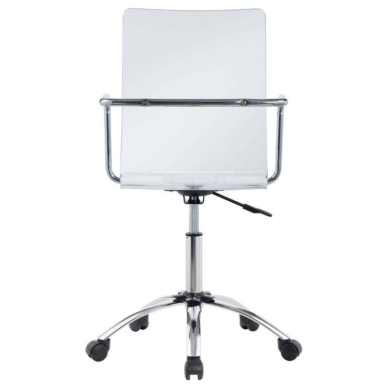 Clear Acrylic and Chrome Adjustable Office Chair