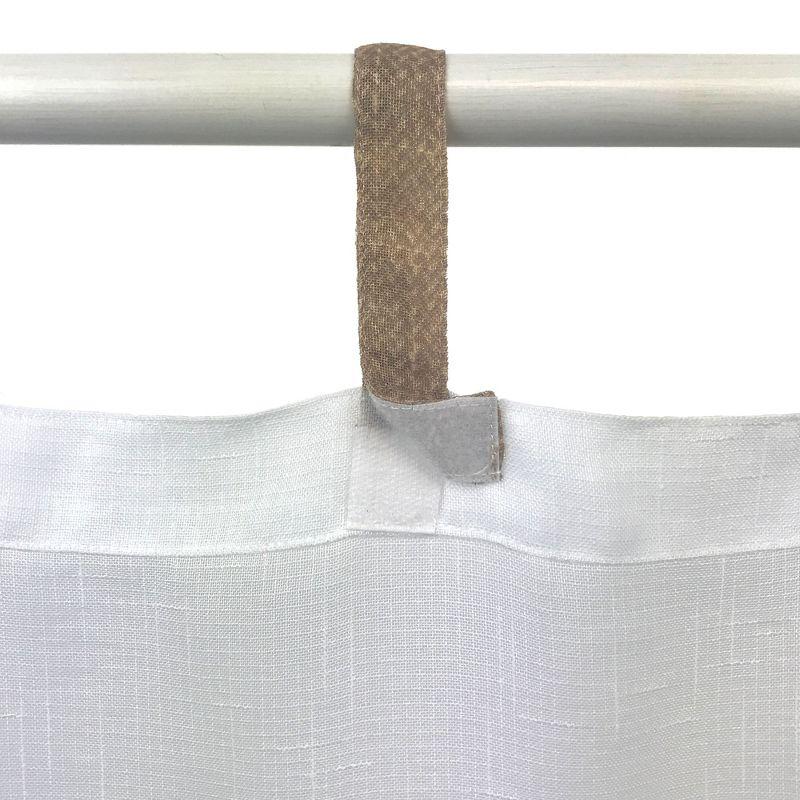 Darien Indoor/Outdoor Sheer Tab Top Single Window Curtain for Patio, Porch, Cabana - 52 x 108 - White - Elrene Home Fashions