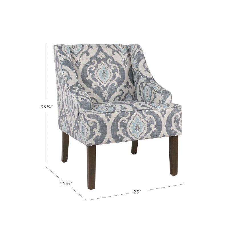 Classic Swoop Accent Armchair Suri Blue - HomePop