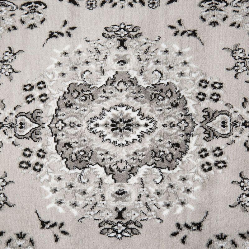 Home Dynamix Premium Sakarya Traditional Medallion Area Rug, Grey/Ivory, 7'8"x10'7"