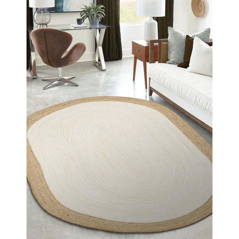 Whittlesey Natural Fiber Hand Woven Jute Solid Color Rug