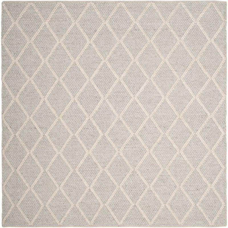 Natura NAT310 Hand Woven Area Rug - Silver/Ivory - 4'x4' - Safavieh.