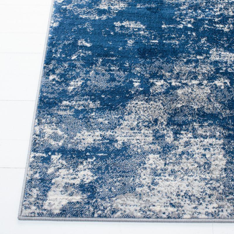 Brentwood BNT822 Power Loomed Area Rug - Grey/Navy - 8'x10' - Safavieh.
