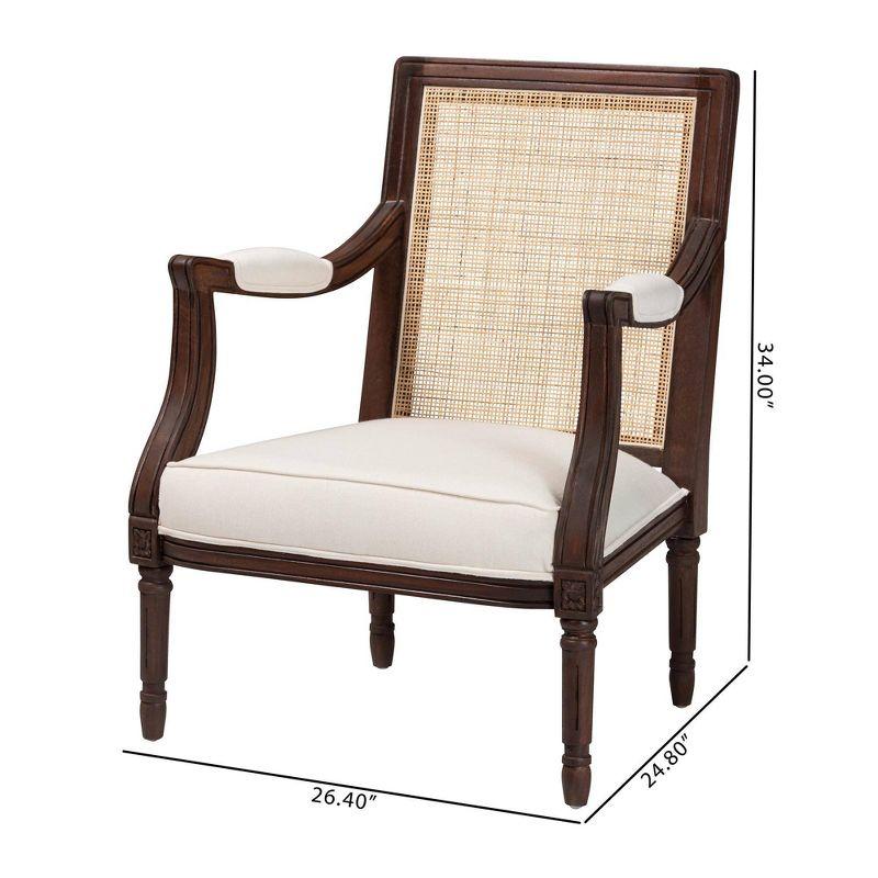 bali & pari Garridan Fabric and Wood Accent Chair