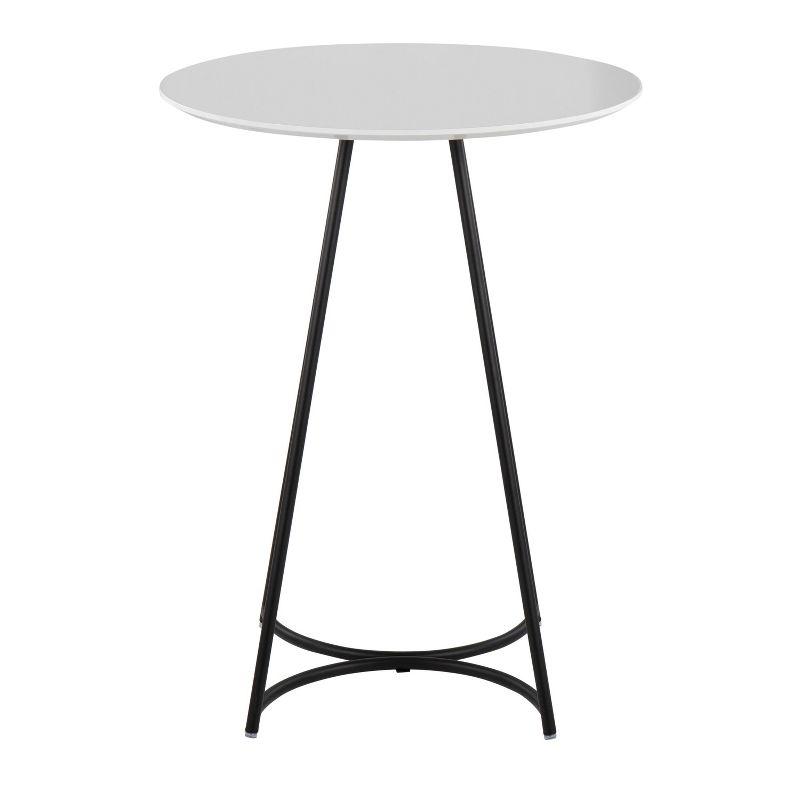 Contemporary Canary Round Wood & Metal Counter Table