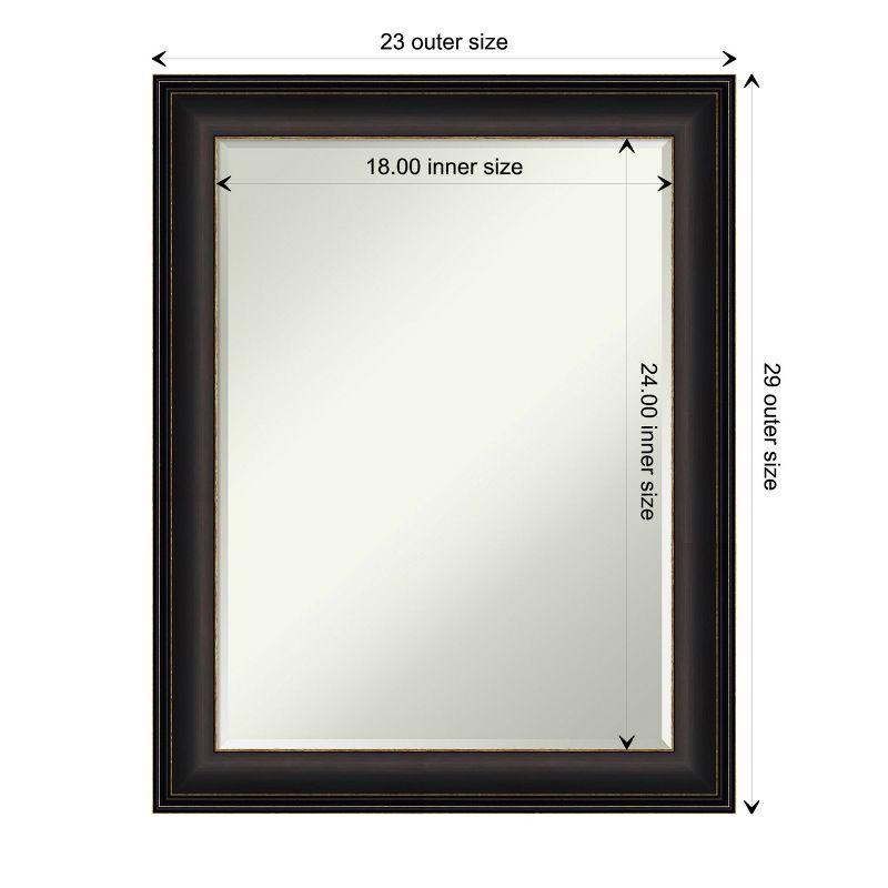 Amanti Art Trio Oil Rubbed Bronze Petite Bevel Bathroom Wall Mirror 28.5 x 22.5 in.