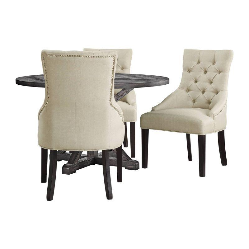 Set of 2 Haeys Tufted Upholstered Dining Armless Chairs - Alaterre Furniture