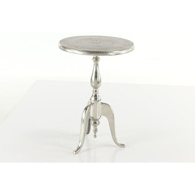 Hammered Metal Accent Table Silver - Olivia &#38; May