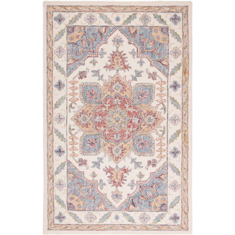Metro MET352 Hand Tufted Indoor Area Rug - Ivory/Rust - 5'x8' - Safavieh