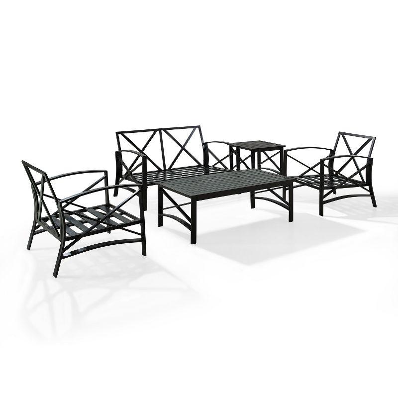 Kaplan 5-Piece Oatmeal and Bronze Outdoor Conversation Set