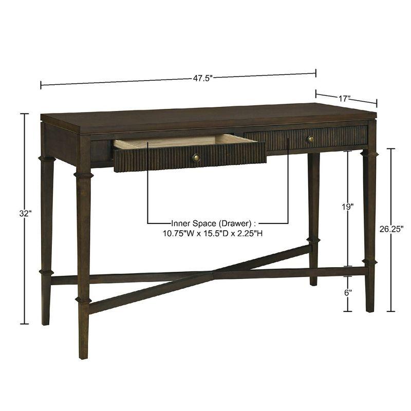 Kenna Fluted 2-drawer Storage Console Table