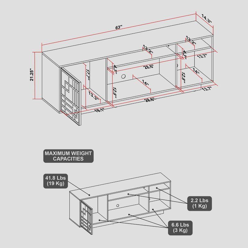 Techni Mobili Contemporary TV Stand for TVs up to 70" Oak: Modern Entertainment Center with Storage, Cable Management