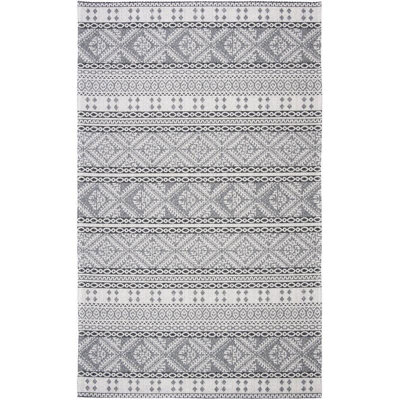 Augustine Light Grey and Anthracite Patterned Indoor Rug