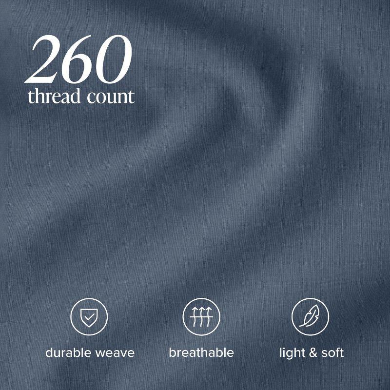 Bare Home 260 Thread Count Organic Cotton Percale Fitted Sheet