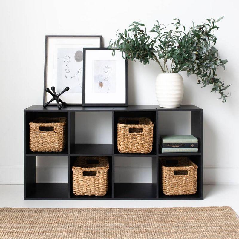 47.05" Langdrew 8 Cube Organizer Black - Signature Design by Ashley: Modern Bookshelf, Laminated MDF