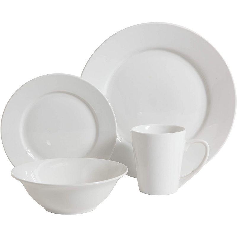 Gibson Home Classic Porcelain Zen Buffet Round Dinnerware Set with Multi Sized Plates, Bowls, and Mugs