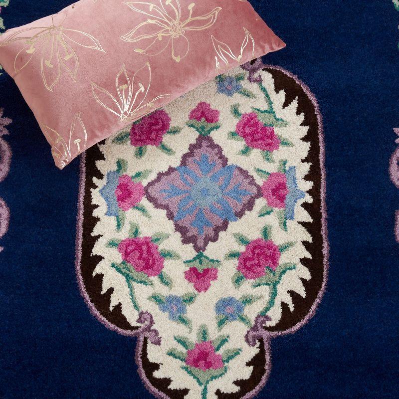 Bellagio BLG535 Hand Tufted Area Rug - Navy/Ivory - 5'x8' - Safavieh.