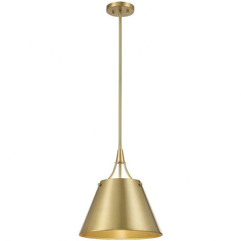 Warm Brass Adjustable Metal Shade Pendant Light