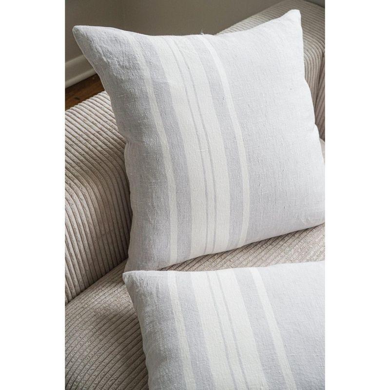 Striped Feather Throw Pillow