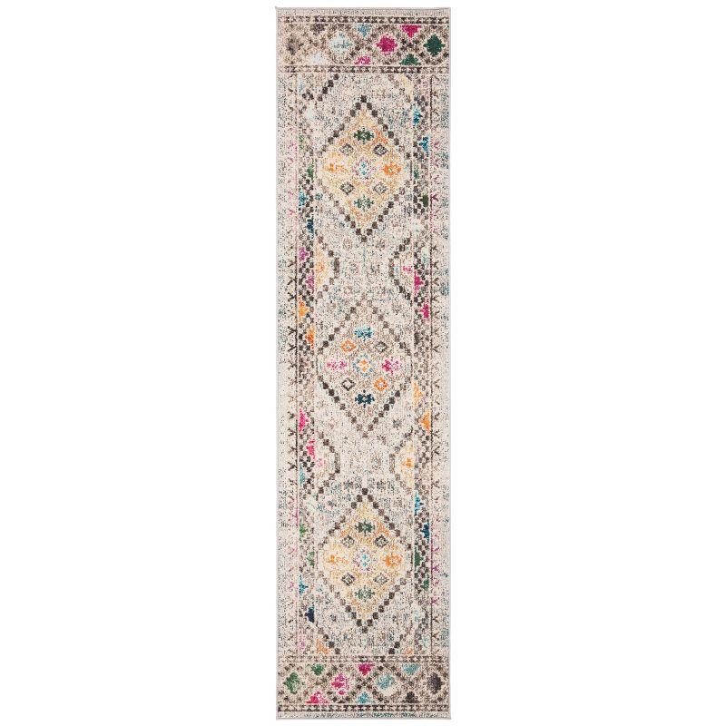 Elegant Grey and Yellow Hand-Knotted Runner Rug, 2'2" x 6'