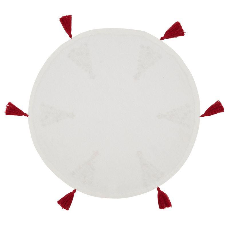 100% Cotton No Pattern Round Placemat