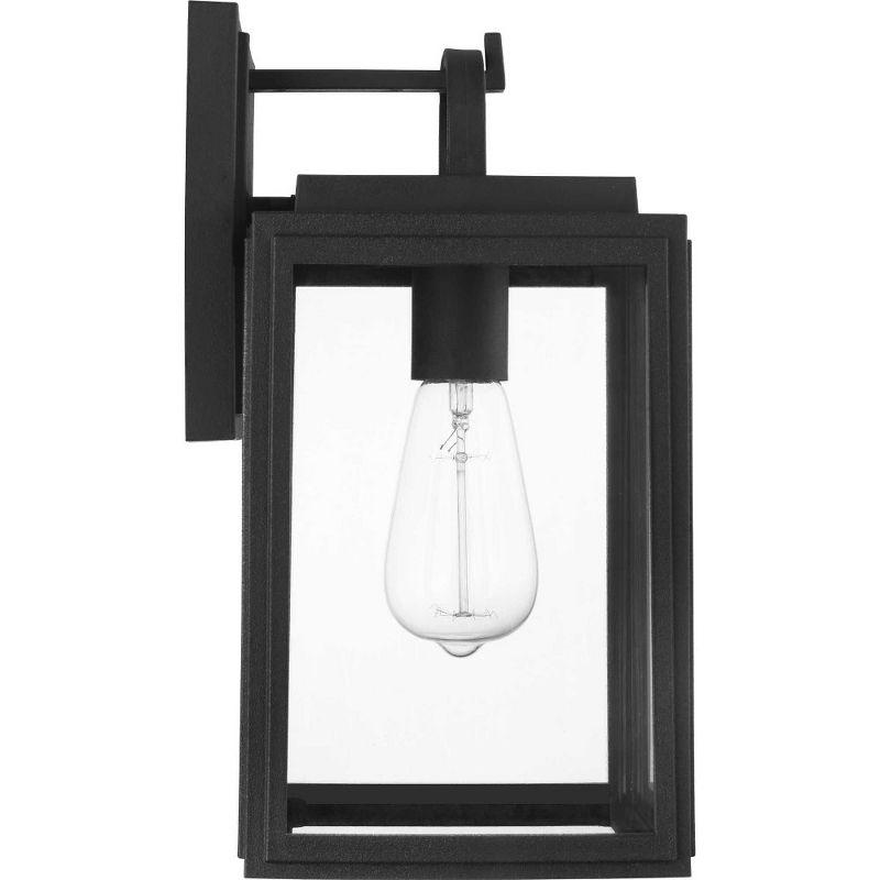 Progress Lighting Grandbury 1-Light Outdoor Hanging Lantern in Black, Clear Glass, DURASHIELD, Wet Rated, Farmhouse Style