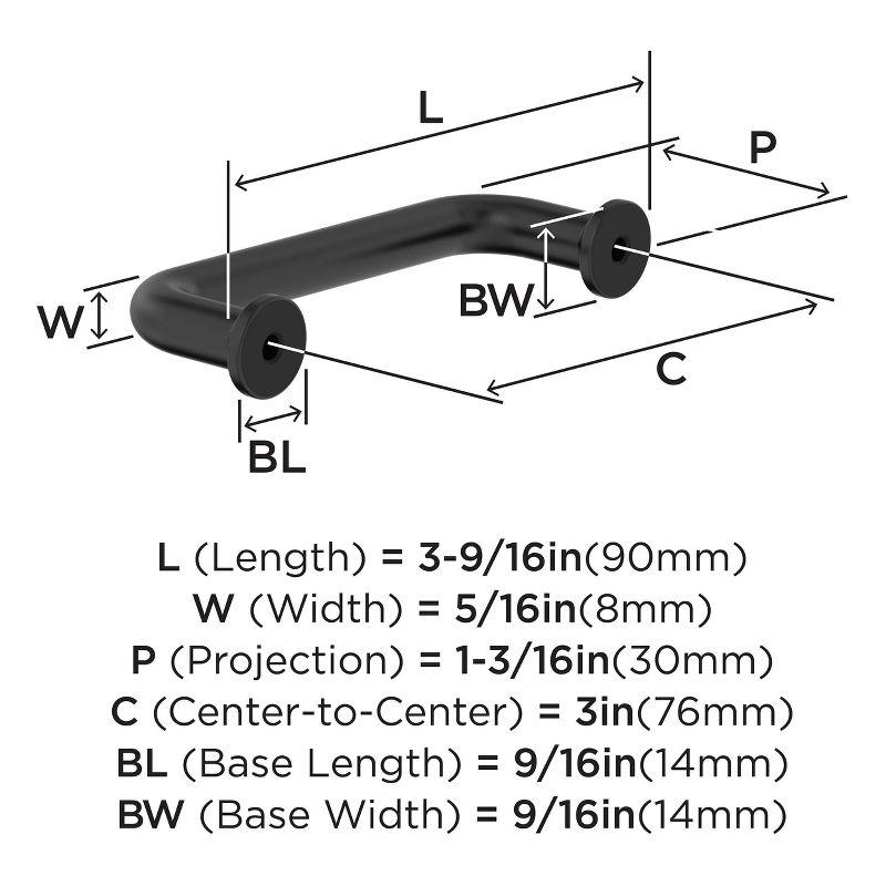 Factor 3 in (76 mm) Center-to-Center Cabinet Pull