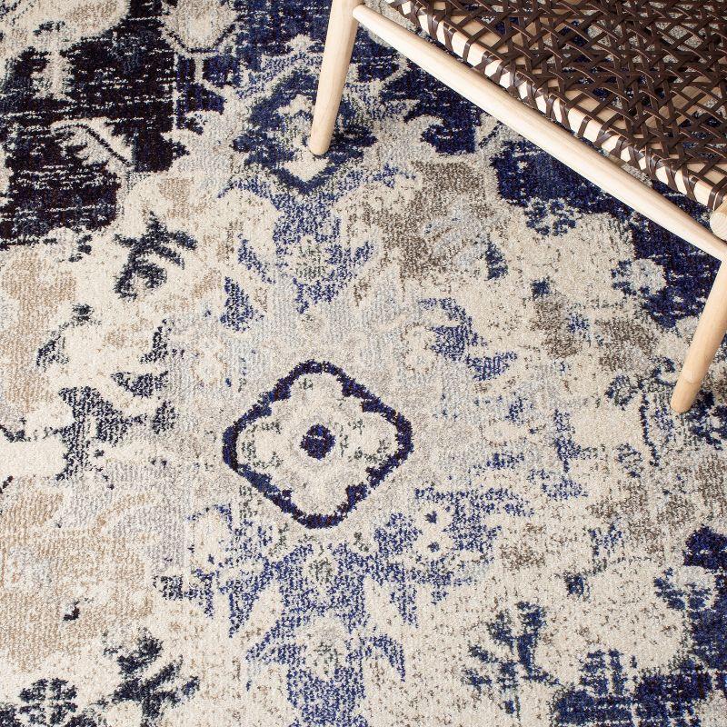 Madison MAD484 Power Loomed Indoor Area Rug - Black Purple/Beige - 4'x6' - Safavieh