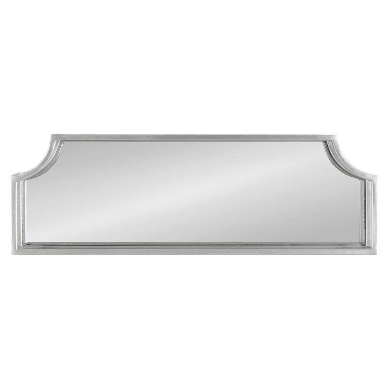 Kate & Laurel All Things Decor 2pc Ciel Metal Wall Shelf Set Silver - Geometric Design, Glass Surface, No Assembly Required