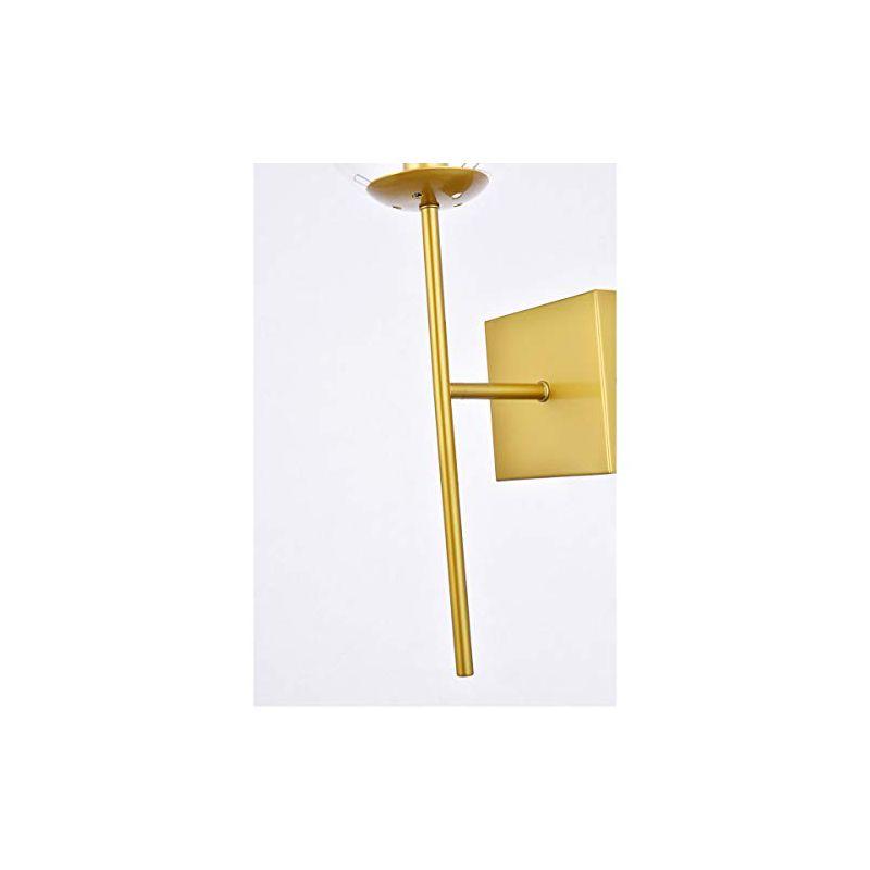 Elegant Lighting Neri 1 light brass and clear glass wall sconce