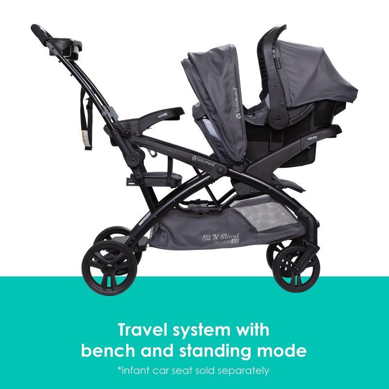 Baby Trend Sit N Stand Double 2.0 Stroller - Dash Gray