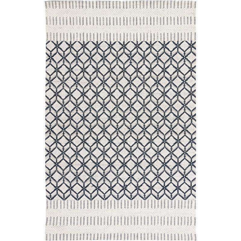 Vermont VRM150 Hand Woven Area Rug - Ivory/Black - 5'x8' - Safavieh.