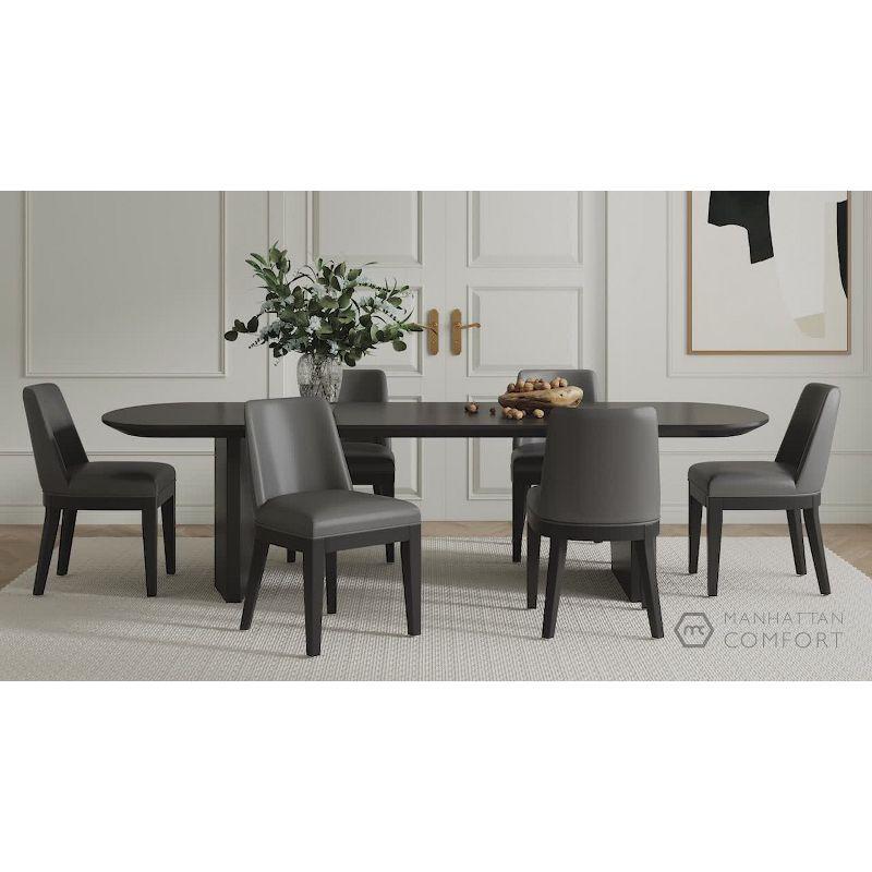 Set of 4 Gansevoort Modern Faux Leather Dining Chairs - Manhattan Comfort