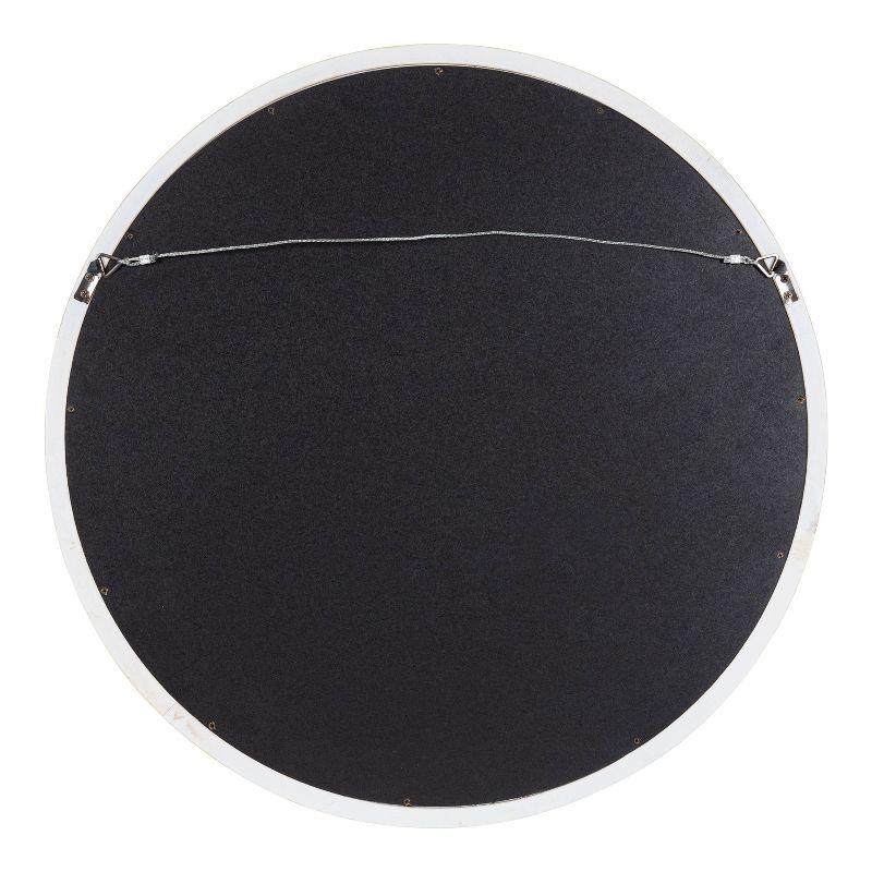 18&#34; x 18&#34; Hogan Round Framed Decorative Wall Mirror White - Kate &#38; Laurel All Things Decor