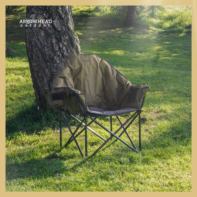 ARROWHEAD Outdoor Folding Camping Chair with Cushions