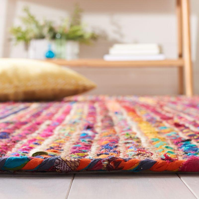 Colorful Braided Cotton Reversible Area Rug, 6' x 9'