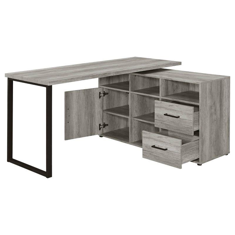 Hertford 2 Drawer L-Shape Desk - Coaster