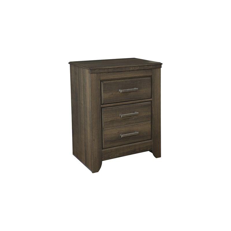 Juararo Dark Brown 3-Drawer Transitional Nightstand