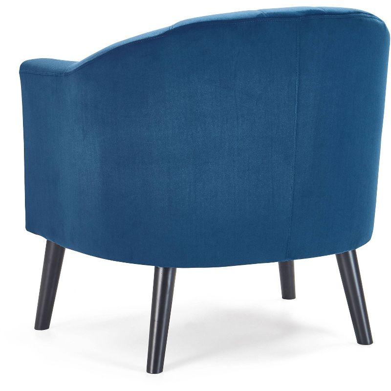 Ivey 28.5" Blue Velvet Barrel Accent Chair