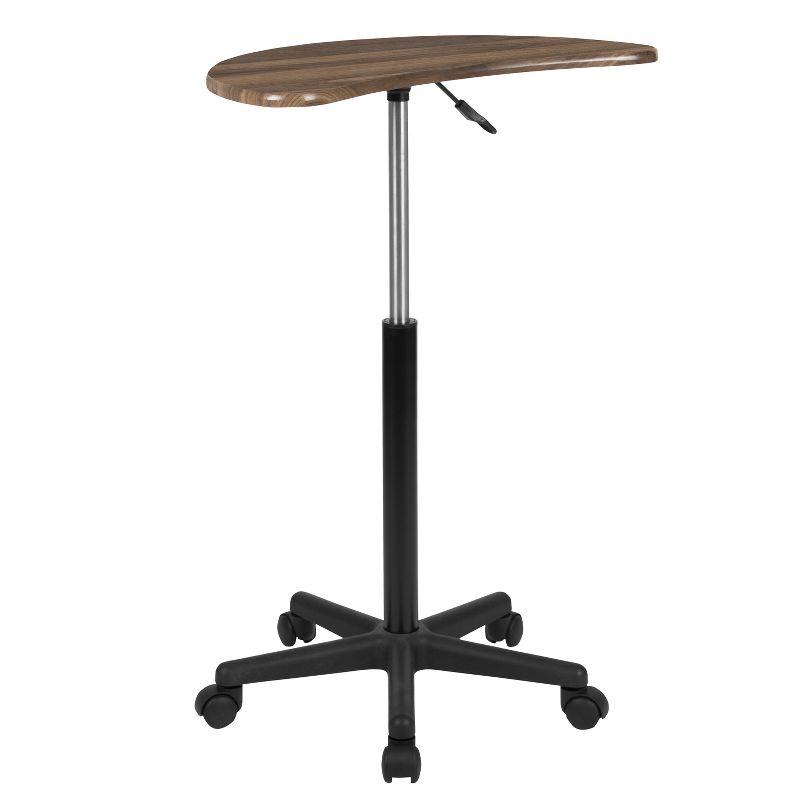 Flash Furniture Sit to Stand Mobile Laptop Computer Desk - Portable Rolling Standing Desk