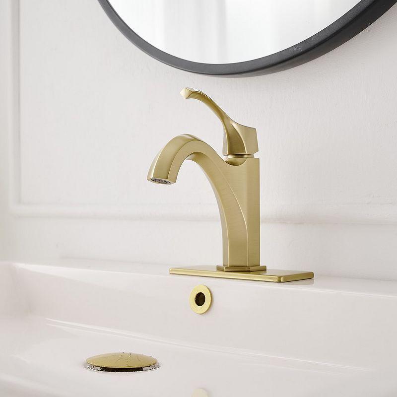 BWE Single-Handle Single-Hole Farmhouse Bathroom Faucet Bathroom Drip-Free Vanity RV Sink Faucet