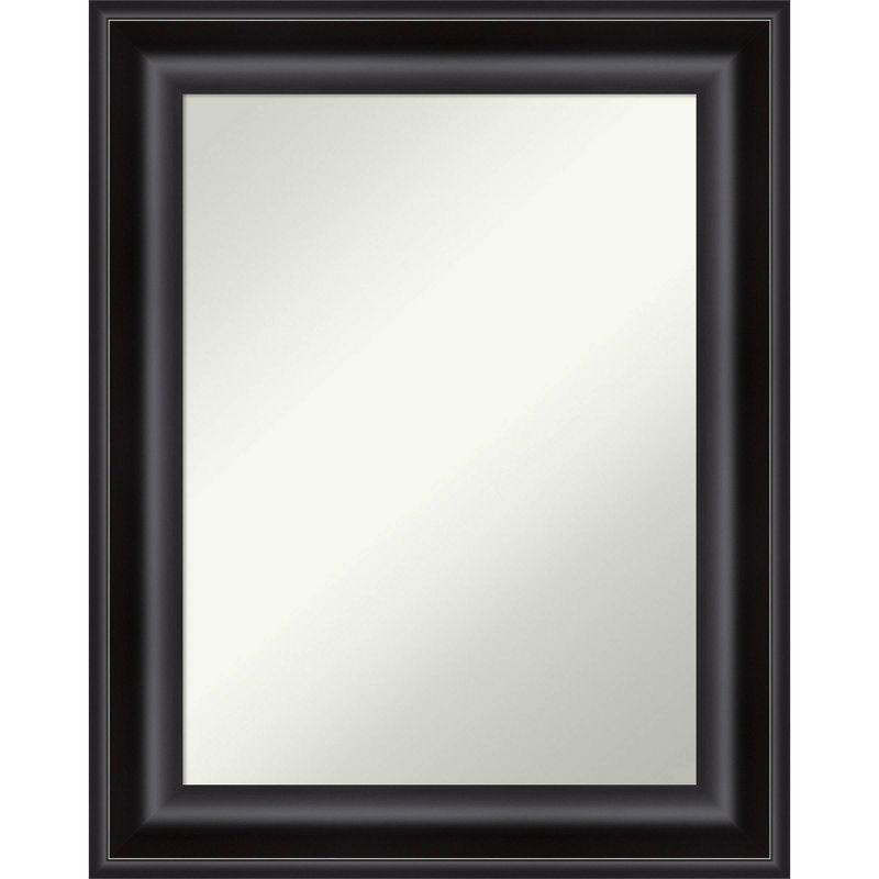 24" x 30" Non-Beveled Grand Black Wall Mirror - Amanti Art: Modern Rectangle, Polystyrene Frame