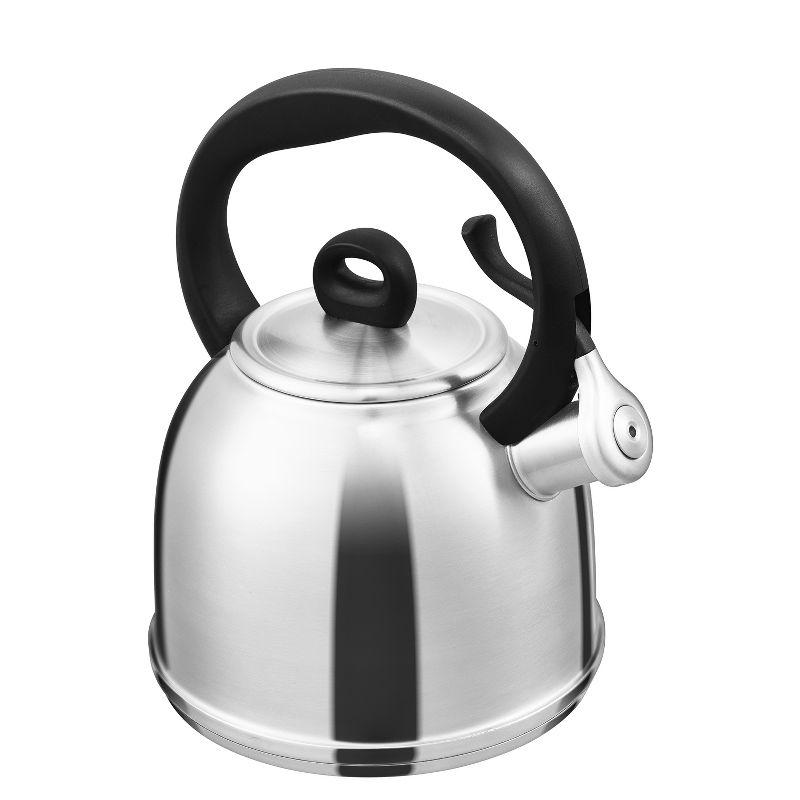 2 Quart Stainless Steel Whistling Kettle with Ergonomic Handle